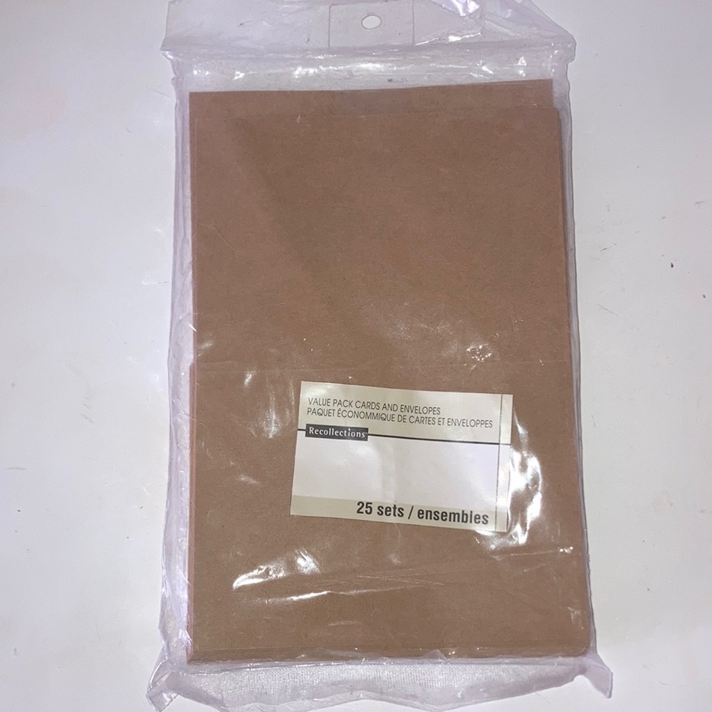 📜🖋 (1) Pack of (25) Bi-Fold Kraft Brown Cards and Envelopes - 4.0” x 5.5” 🖌📬